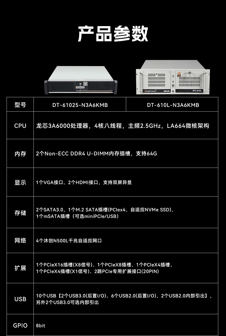 国产龙芯多网口安徽工控机,双显工业主机电脑,DT-61025-N3A6KMB.jpg